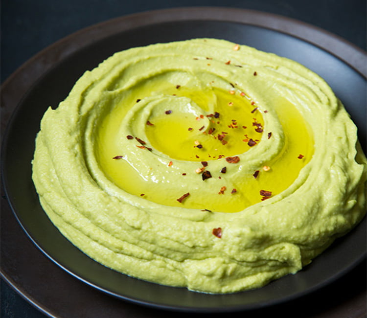 Romige avocado hummus