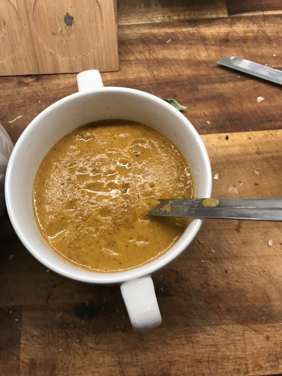 Pittige bloemkool courgette soep